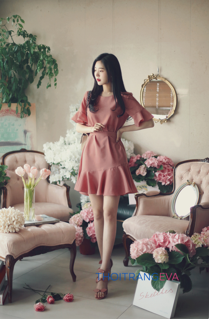 váy hồng