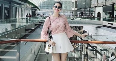 Hoa hậu Phạm Hương nữ tính với đầm xòe xếp li