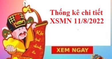 Thống kê chi tiết KQXSMN 11/8/2022