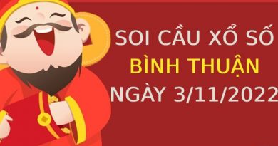 Soi cầu lô VIP xổ số Bình Thuận ngày 3/11/2022 thứ 5 hôm nay
