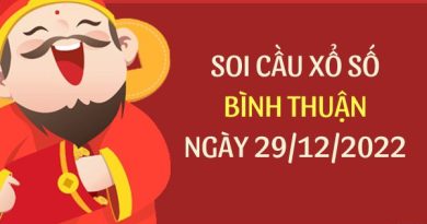 Soi cầu kết quả xổ số Bình Thuận ngày 29/12/2022 thứ 5 hôm nay