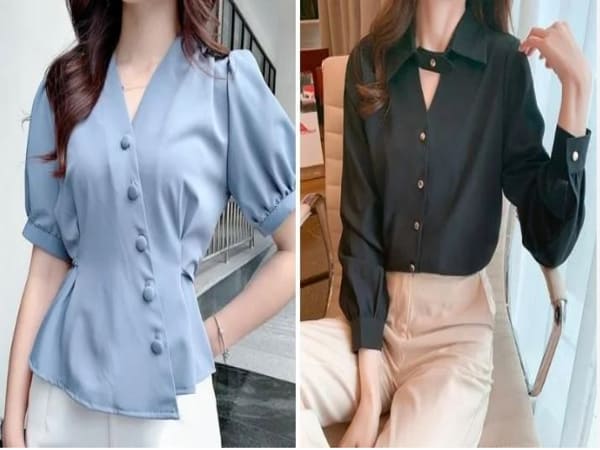 Áo sơ mi cổ chữ V