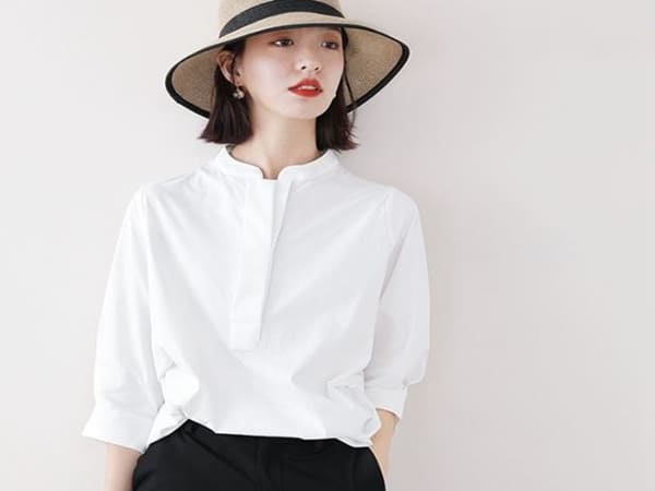 Áo sơ mi tay lỡ nữ Hàn Quốc