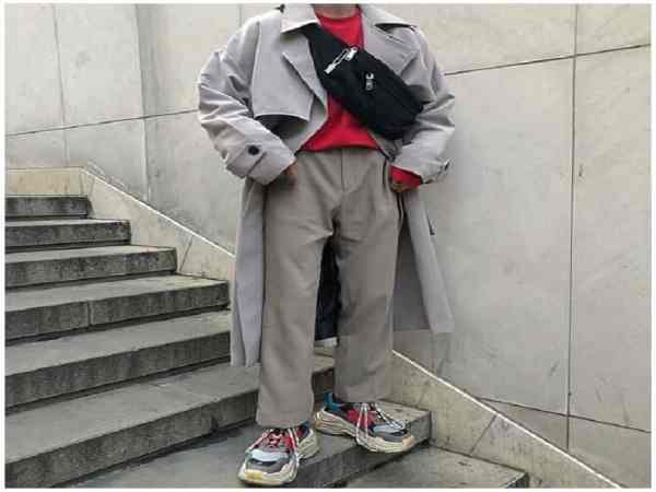 phối đồ với giày balenciaga Quần ống suông + áo vest