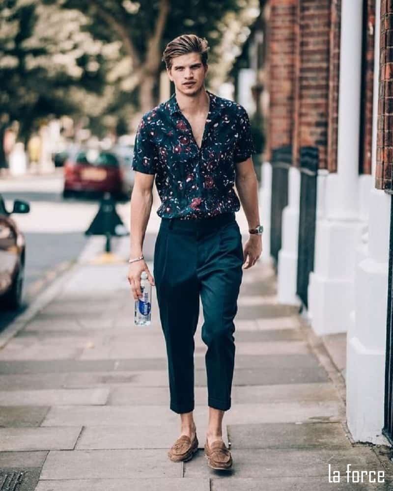 Sơ mi hoa văn, quần jean/chinos Sơ mi hoa văn, quần jean/chinos