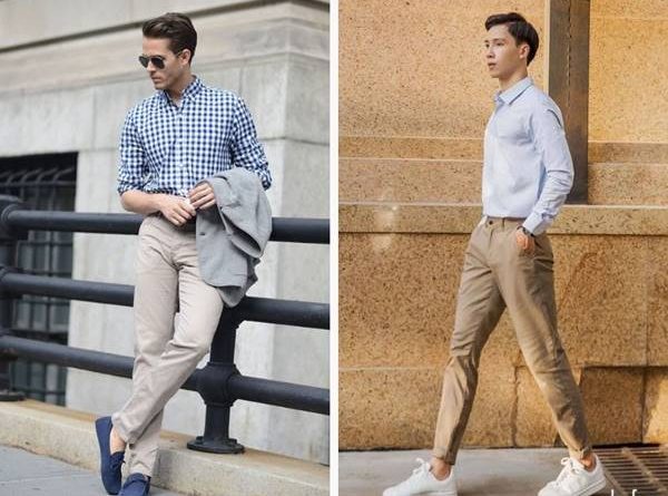 Tạo điểm nhấn nổi bật khi phối đồ với quần kaki nam
